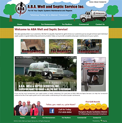 A.B.A. Well and Septic Service Inc. Website