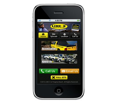 Line-X of Virginia Beach Mobile Website