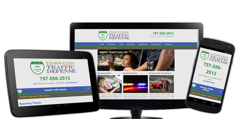 Tidewater Traffic Defense - Responsive Website Design & Development