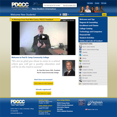 Paul D. Camp Online Student Orientation