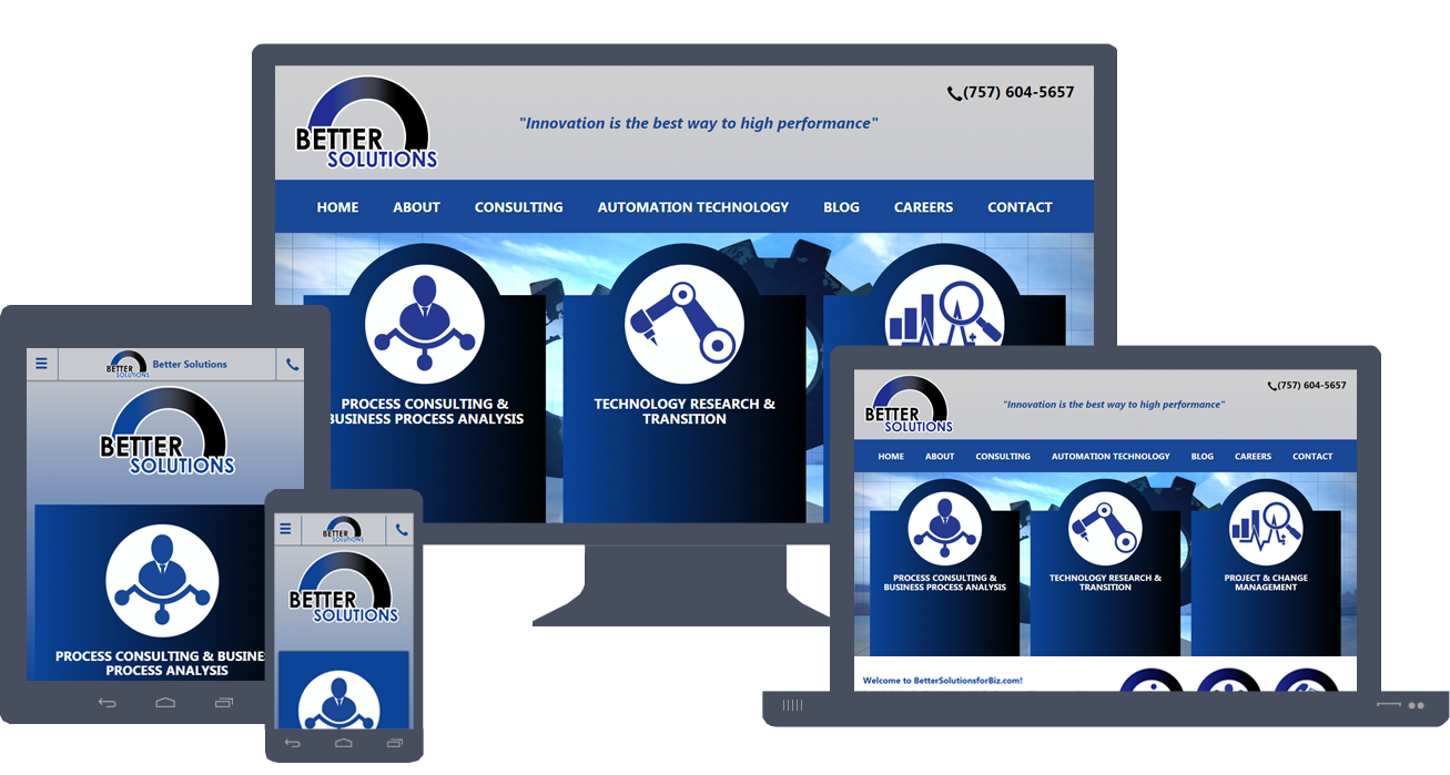 Responsive Website Design for BetterSolutionsForBiz.com