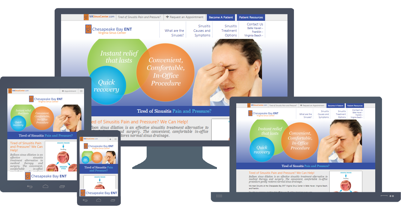 Custom Responsive Website Design & Development - VASinusCenter.com