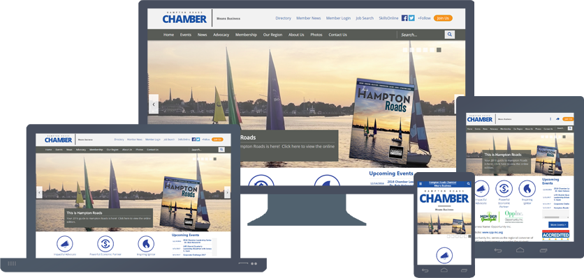 Custom Responsive Design & Development: HamptonRoadsChamber.com