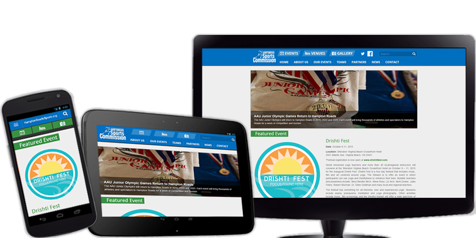 Responsive Web Design: HamptonRoadsSports.org