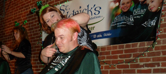 David Burton as part of Team Insercorp at St. Baldrick's