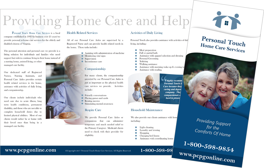 Personal Touch Tri-Fold Brochure Design